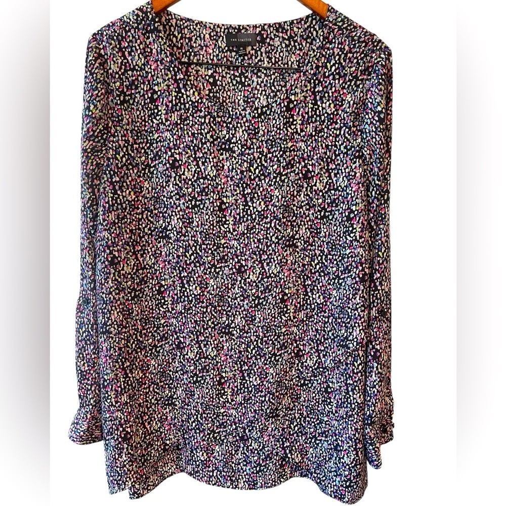 🩷🔥NWOT THE LIMITED Women's size XL Top with Colorful Dot Pattern. Like New! - Picture 1 of 10
